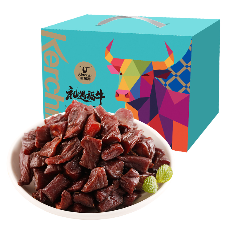 科尔沁风干牛肉礼遇福牛礼盒408g 129.9元 定金0.9  2001949
